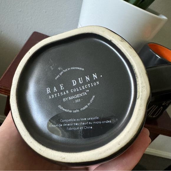 Rae Dunn Mugs Halloween Collection - Bone to be wild, black-orange, set of 2 - Picture 6 of 6